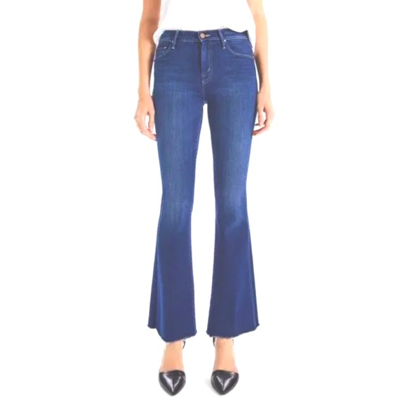 MOTHER Wide Leg Jeans in Rich Blue - Picture 1 of 10
